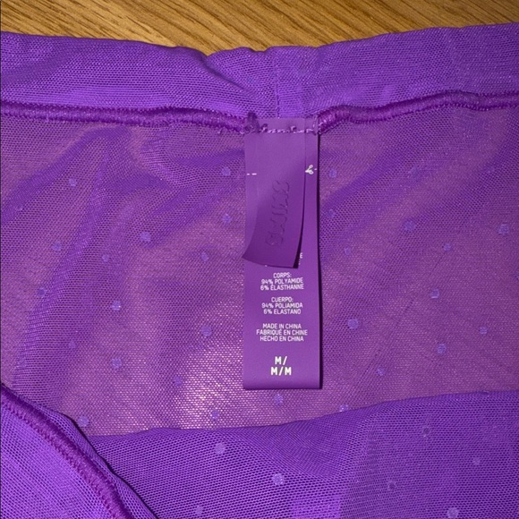 SKIMS Purple Rhinestone Sheer Mesh Skirt Size Medium - Picture 4 of 5